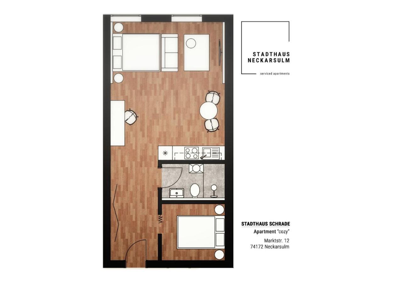 Stadthaus Neckarsulm Serviced Apartments - Stadthaus Schrade Eksteriør billede